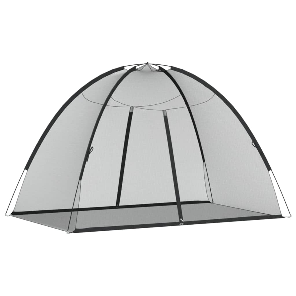 vidaXL Mosquito Net Mongolia with Doors 220 Mesh Black 200x120x130 cm