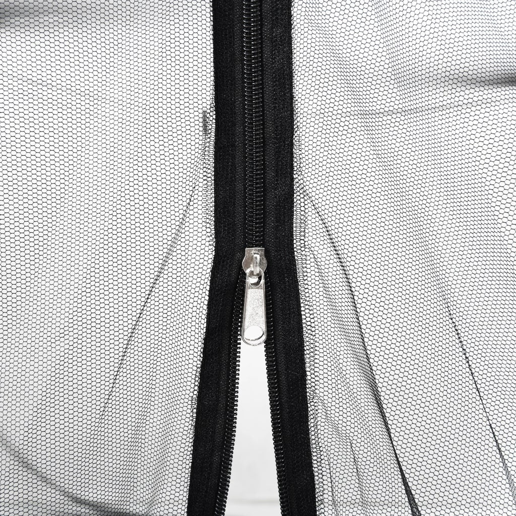vidaXL Mosquito Net Mongolia with Doors 220 Mesh Black 200x120x130 cm