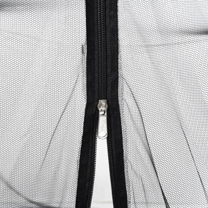 vidaXL Mosquito Net Mongolia with Doors 220 Mesh Black 200x120x130 cm