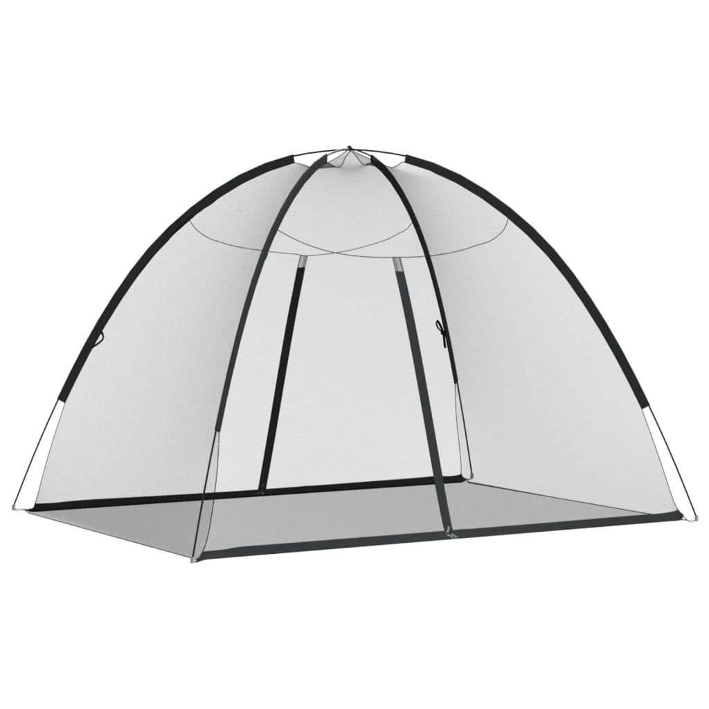 vidaXL Mosquito Net Mongolia with Doors 220 Mesh Black 200x150x140 cm