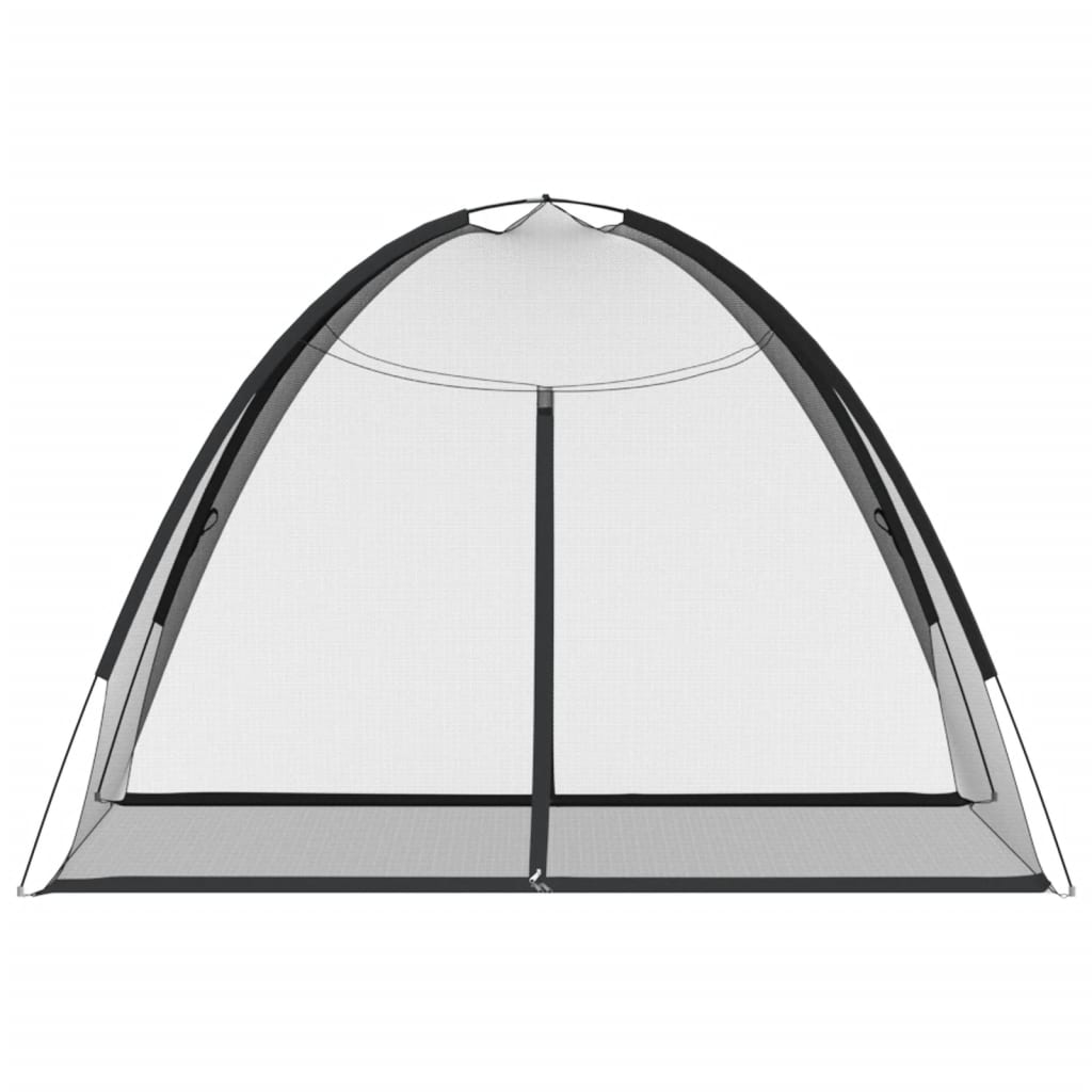vidaXL Mosquito Net Mongolia with Doors 220 Mesh Black 200x150x140 cm