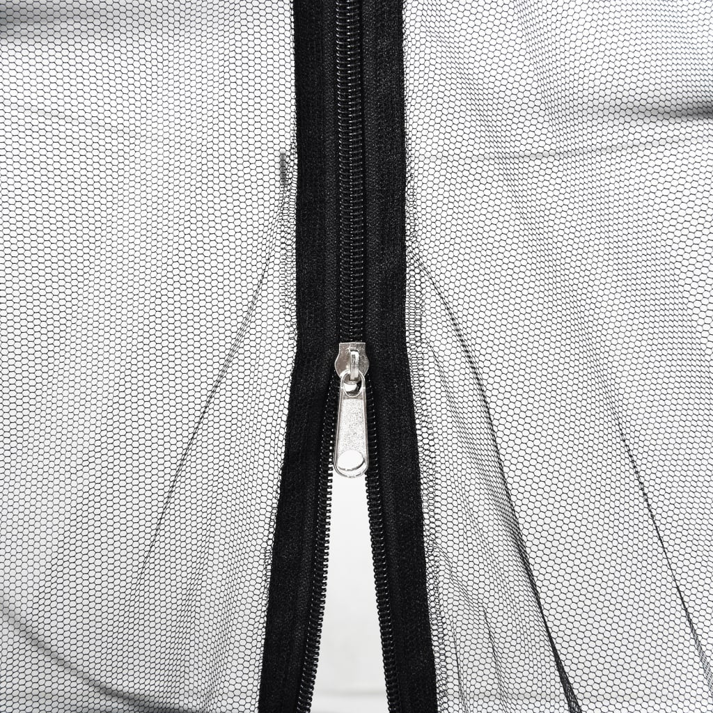 vidaXL Mosquito Net Mongolia with Doors 220 Mesh Black 200x150x140 cm