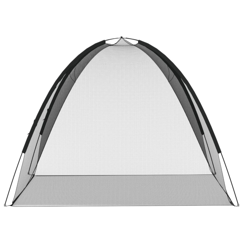 vidaXL Mosquito Net Mongolia with Doors 220 Mesh Black 200x180x135 cm