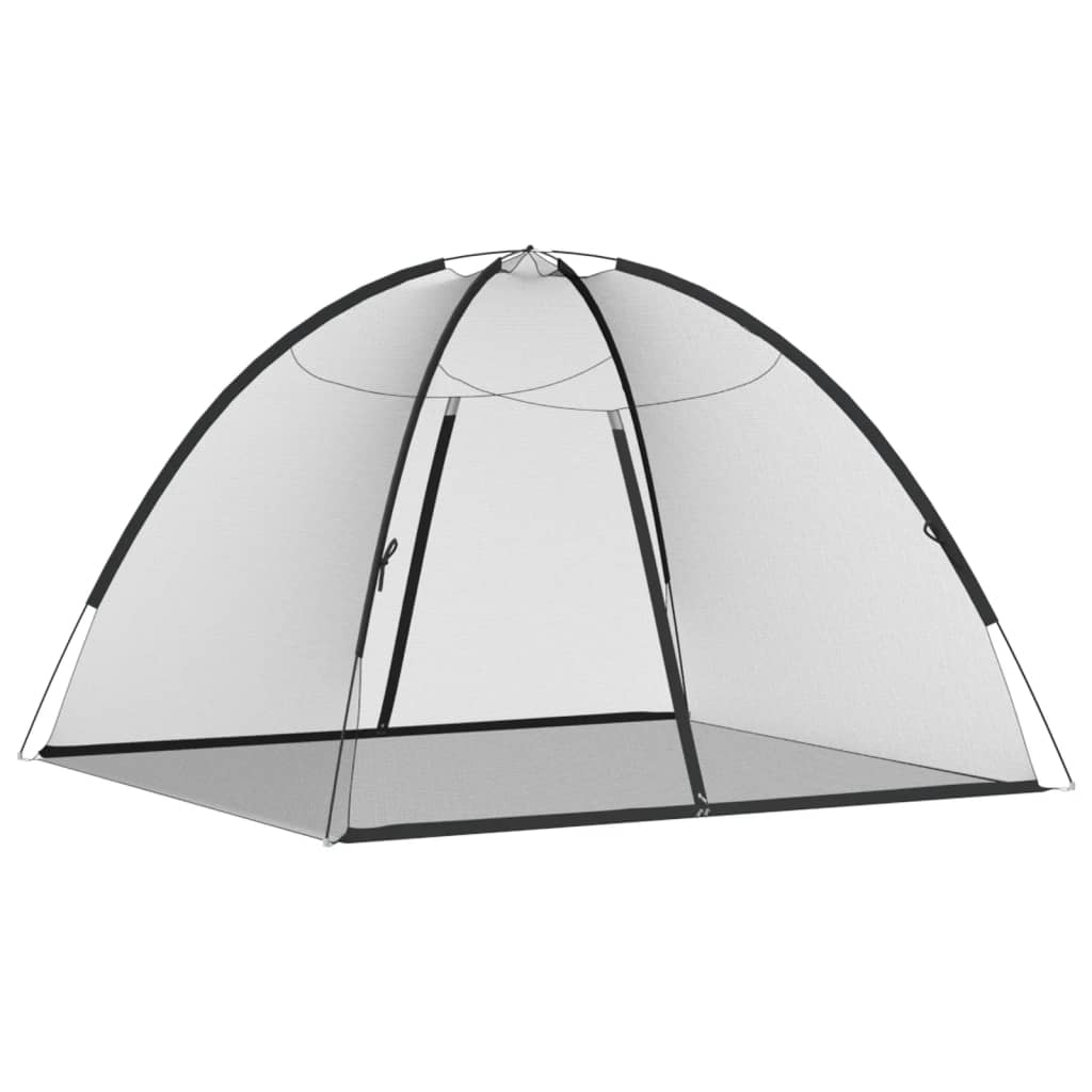 vidaXL Mosquito Net Mongolia with Doors 220 Mesh Black 200x180x135 cm