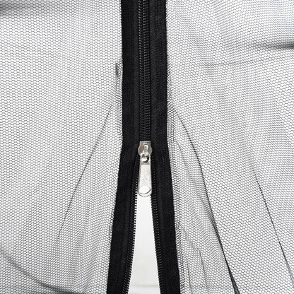 vidaXL Mosquito Net Mongolia with Doors 220 Mesh Black 200x180x135 cm