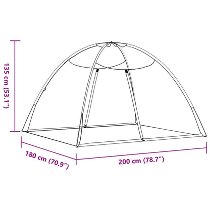 vidaXL Mosquito Net Mongolia with Doors 220 Mesh Black 200x180x135 cm