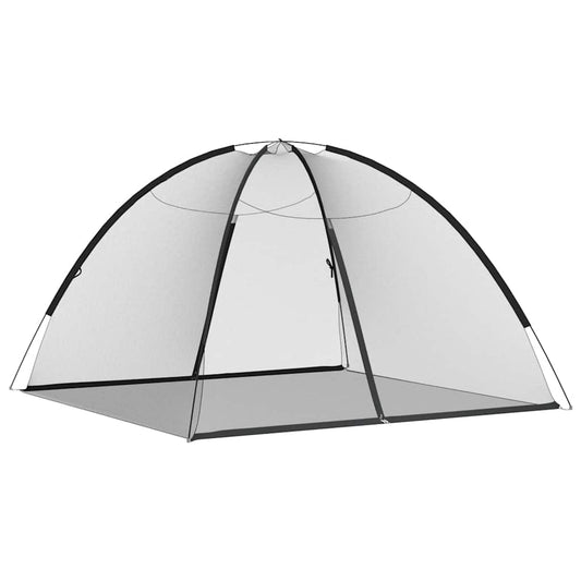 vidaXL Mosquito Net Mongolia with Doors 220 Mesh Black 200x200x135 cm