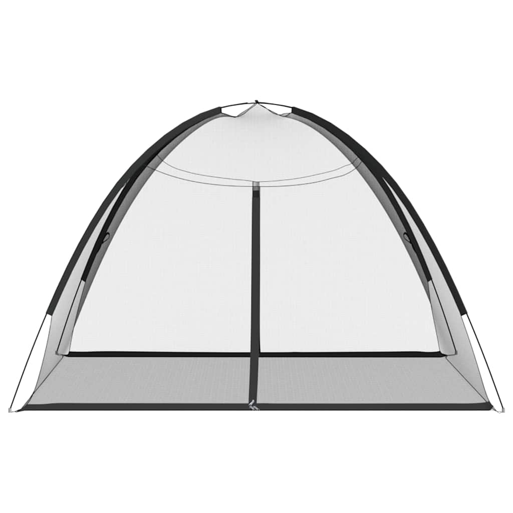 vidaXL Mosquito Net Mongolia with Doors 220 Mesh Black 200x200x135 cm