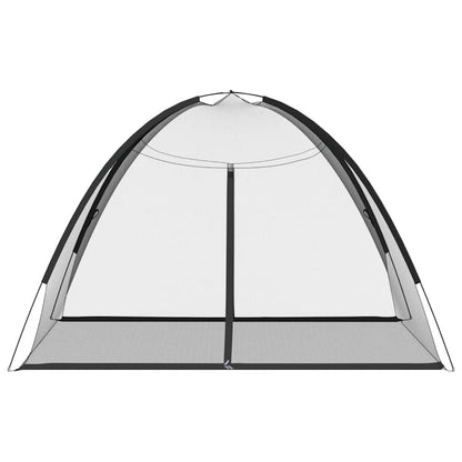 vidaXL Mosquito Net Mongolia with Doors 220 Mesh Black 200x200x135 cm