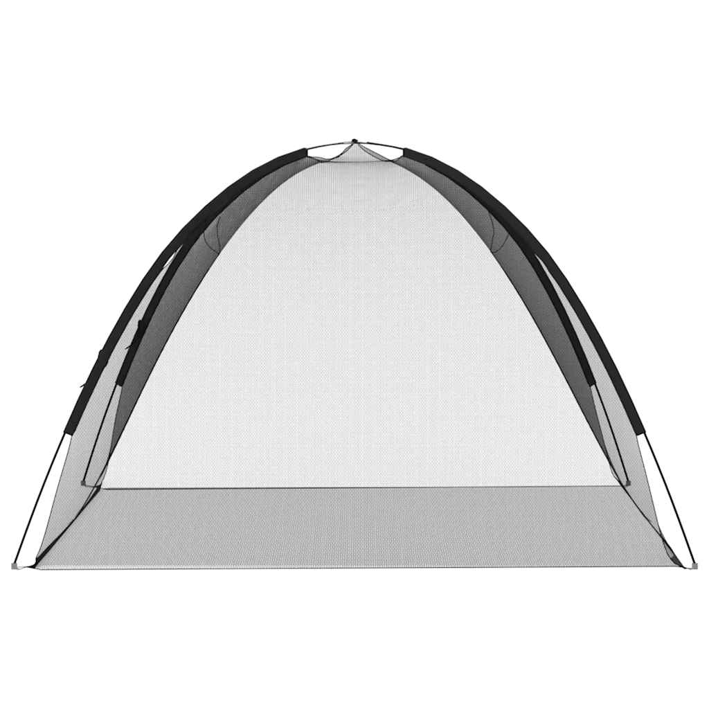 vidaXL Mosquito Net Mongolia with Doors 220 Mesh Black 200x200x135 cm
