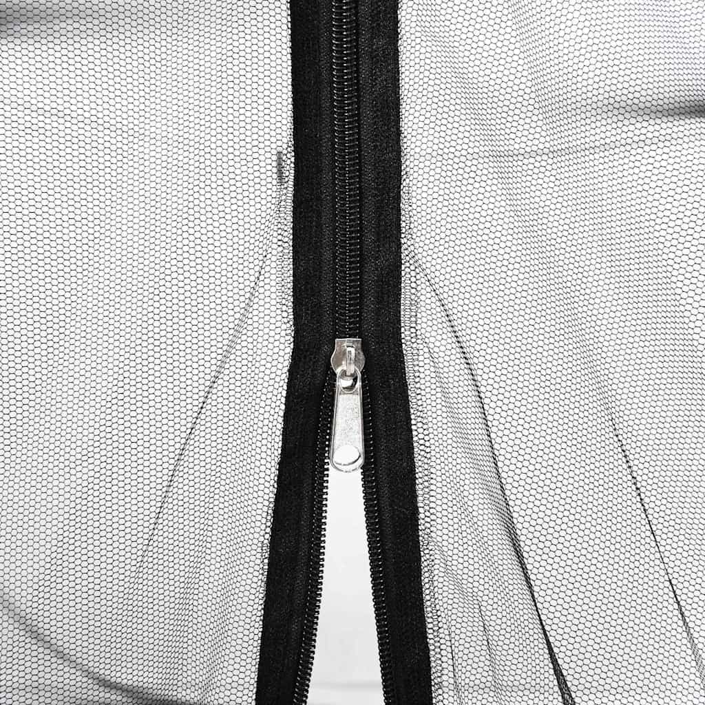 vidaXL Mosquito Net Mongolia with Doors 220 Mesh Black 200x200x135 cm