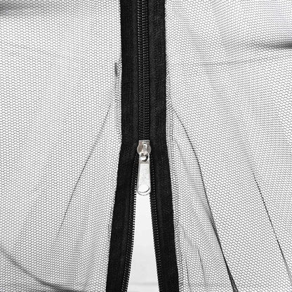 vidaXL Mosquito Net Mongolia with Doors 220 Mesh Black 200x200x135 cm