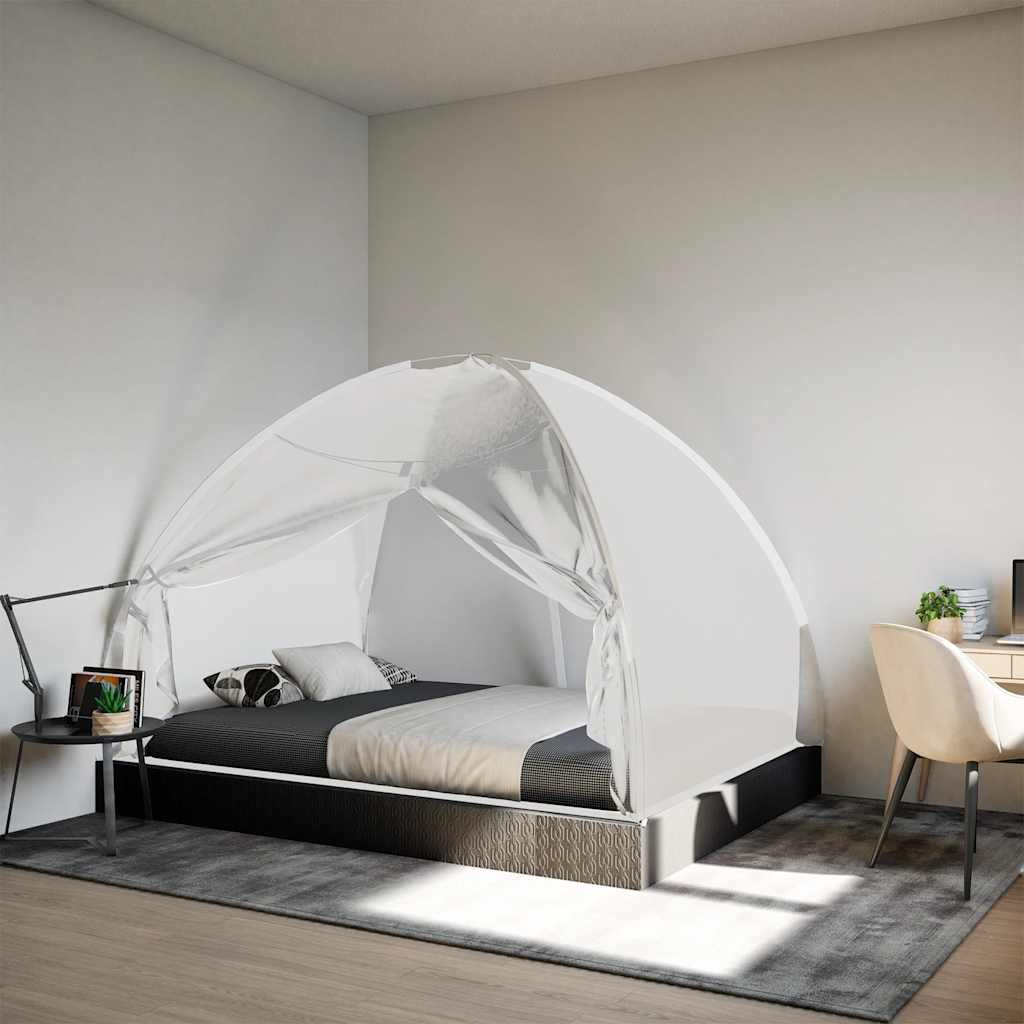 vidaXL Mosquito Net Mongolia with Doors 220 Mesh White 200x150x140 cm