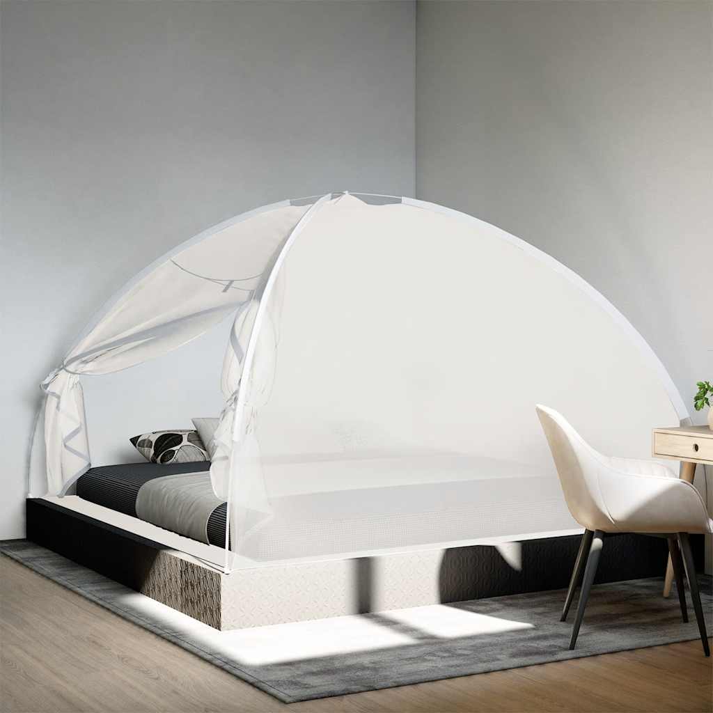 vidaXL Mosquito Net Mongolia with Doors 220 Mesh White 200x200x135 cm