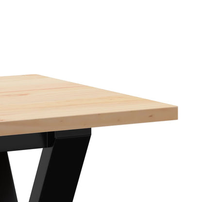 vidaXL Coffee Table Y-Frame 110x40x45 cm Solid Wood Pine and Steel