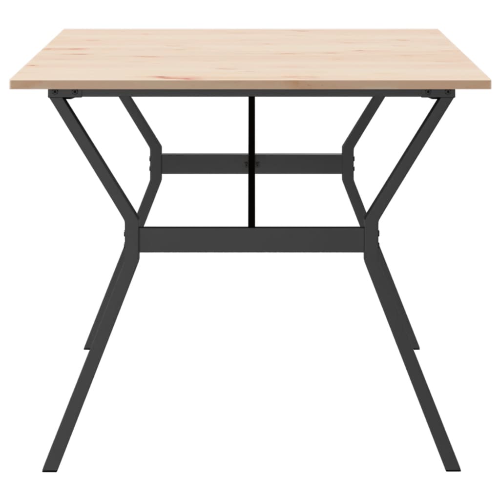 vidaXL Dining Table Y-Frame 180x90x75 cm Solid Wood Pine and Steel