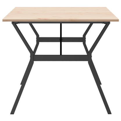 vidaXL Dining Table Y-Frame 180x90x75 cm Solid Wood Pine and Steel