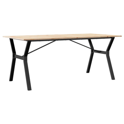 vidaXL Dining Table Y-Frame 180x90x75 cm Solid Wood Pine and Steel