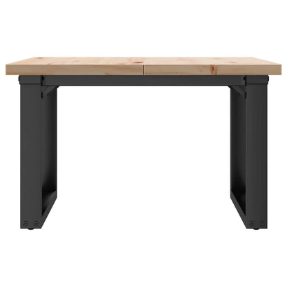 vidaXL Coffee Table O-Frame 60x60x40.5 cm Solid Wood Pine and Steel