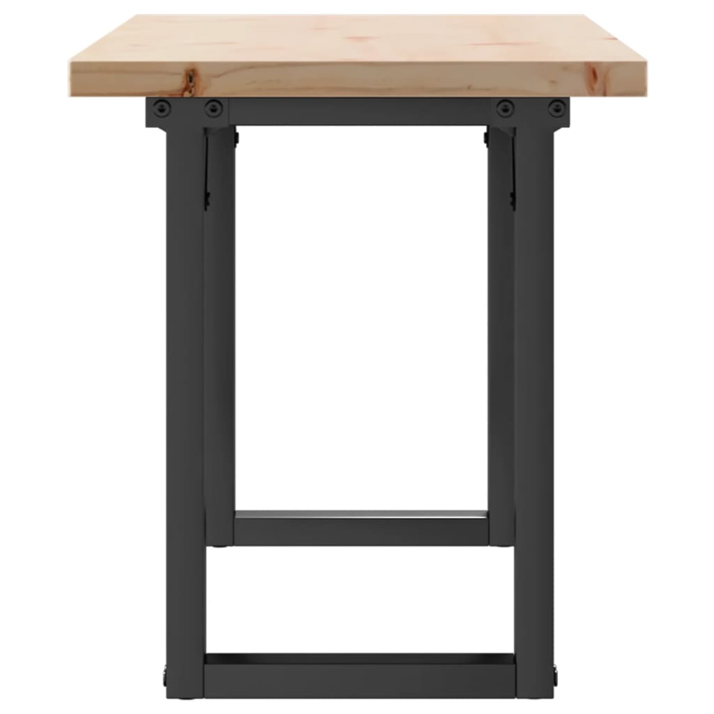 vidaXL Coffee Table O-Frame 110x40x45.5 cm Solid Wood Pine and Steel
