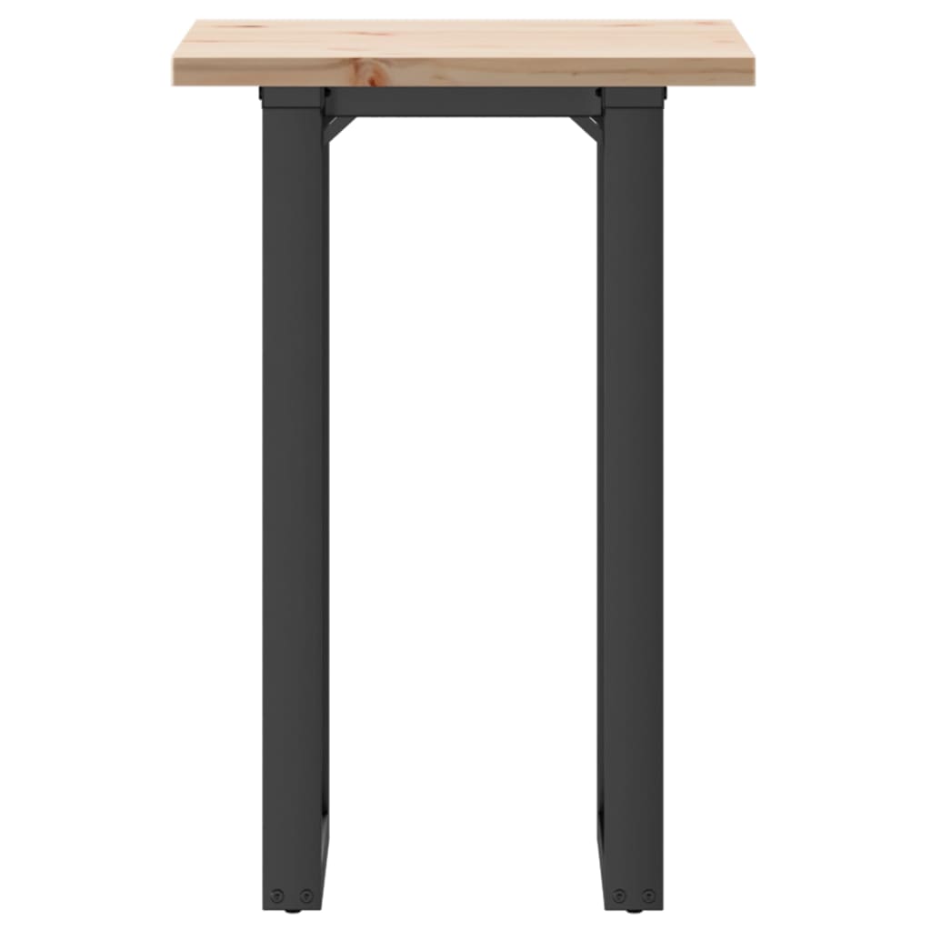 vidaXL Dining Table O-Frame 50x50x75.5 cm Solid Wood Pine and Steel
