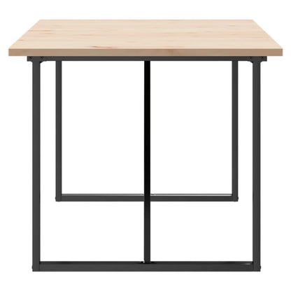 vidaXL Dining Table O-Frame 180x90x75.5 cm Solid Wood Pine and Steel