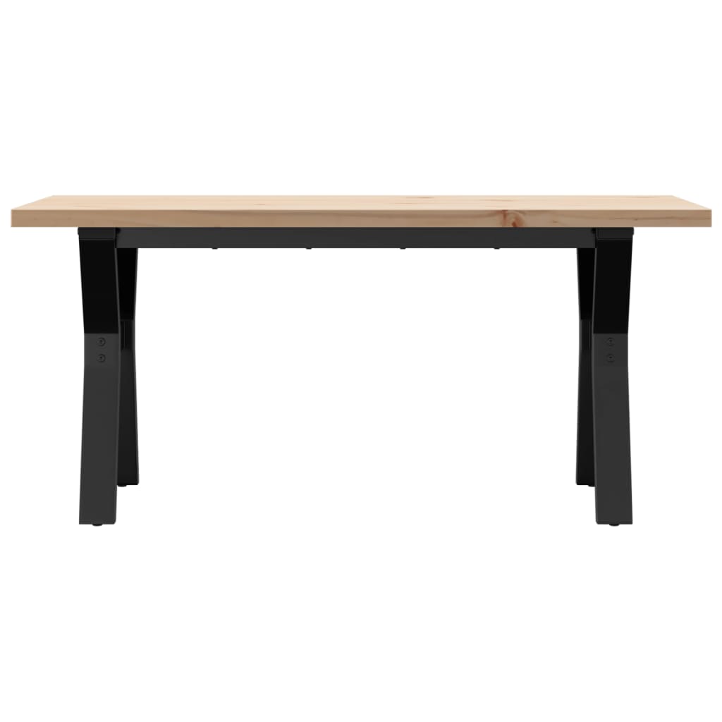 vidaXL Coffee Table Y-Frame 100x50x45.5 cm Solid Wood Pine and Steel