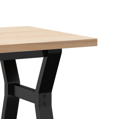 vidaXL Coffee Table Y-Frame 100x50x45.5 cm Solid Wood Pine and Steel