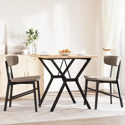 vidaXL Dining Table Y-Frame 80x80x75.5 cm Solid Wood Pine and Steel