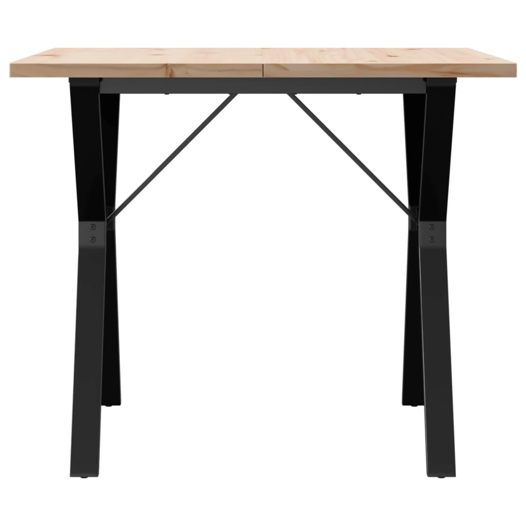 vidaXL Dining Table Y-Frame 90x90x75.5 cm Solid Wood Pine and Steel