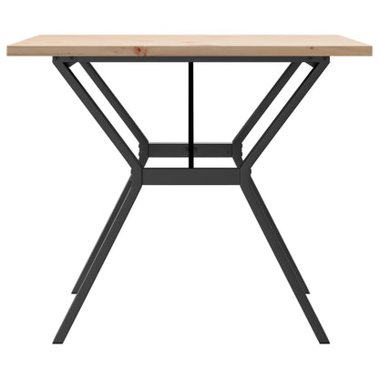 vidaXL Dining Table Y-Frame 90x90x75.5 cm Solid Wood Pine and Steel