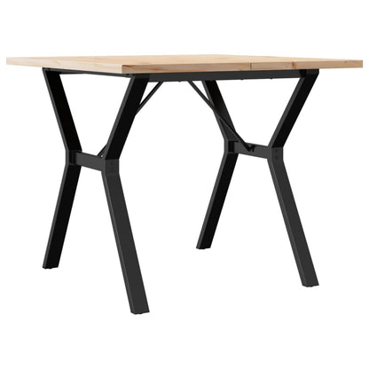 vidaXL Dining Table Y-Frame 90x90x75.5 cm Solid Wood Pine and Steel