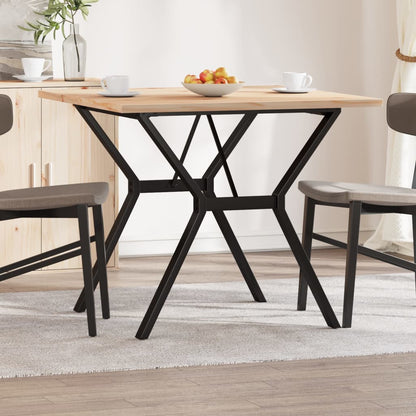 vidaXL Dining Table Y-Frame 90x90x75.5 cm Solid Wood Pine and Steel