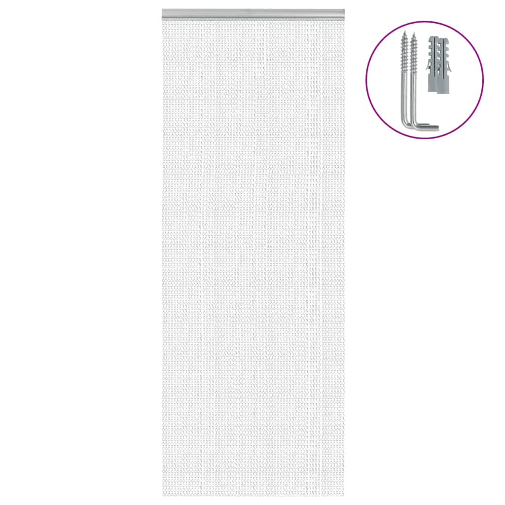 vidaXL Chain Door Fly Screen 80x201 cm Aluminium