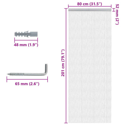vidaXL Chain Door Fly Screen 80x201 cm Aluminium