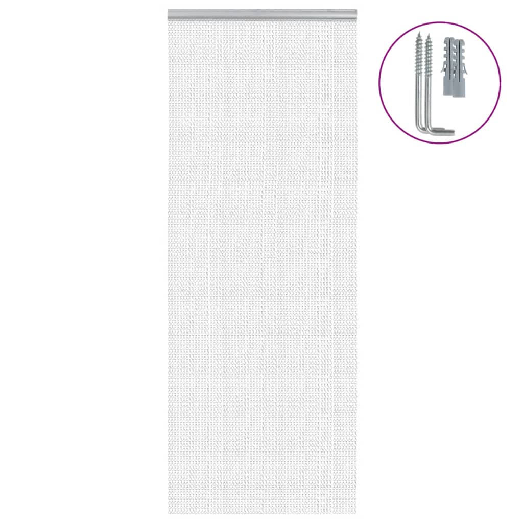 vidaXL Chain Door Fly Screen 80x212 cm Aluminium