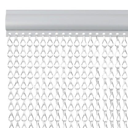 vidaXL Chain Door Fly Screen 80x221 cm Aluminium
