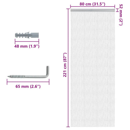 vidaXL Chain Door Fly Screen 80x221 cm Aluminium