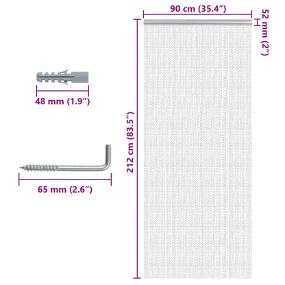 vidaXL Chain Door Fly Screen 90x212 cm Aluminium