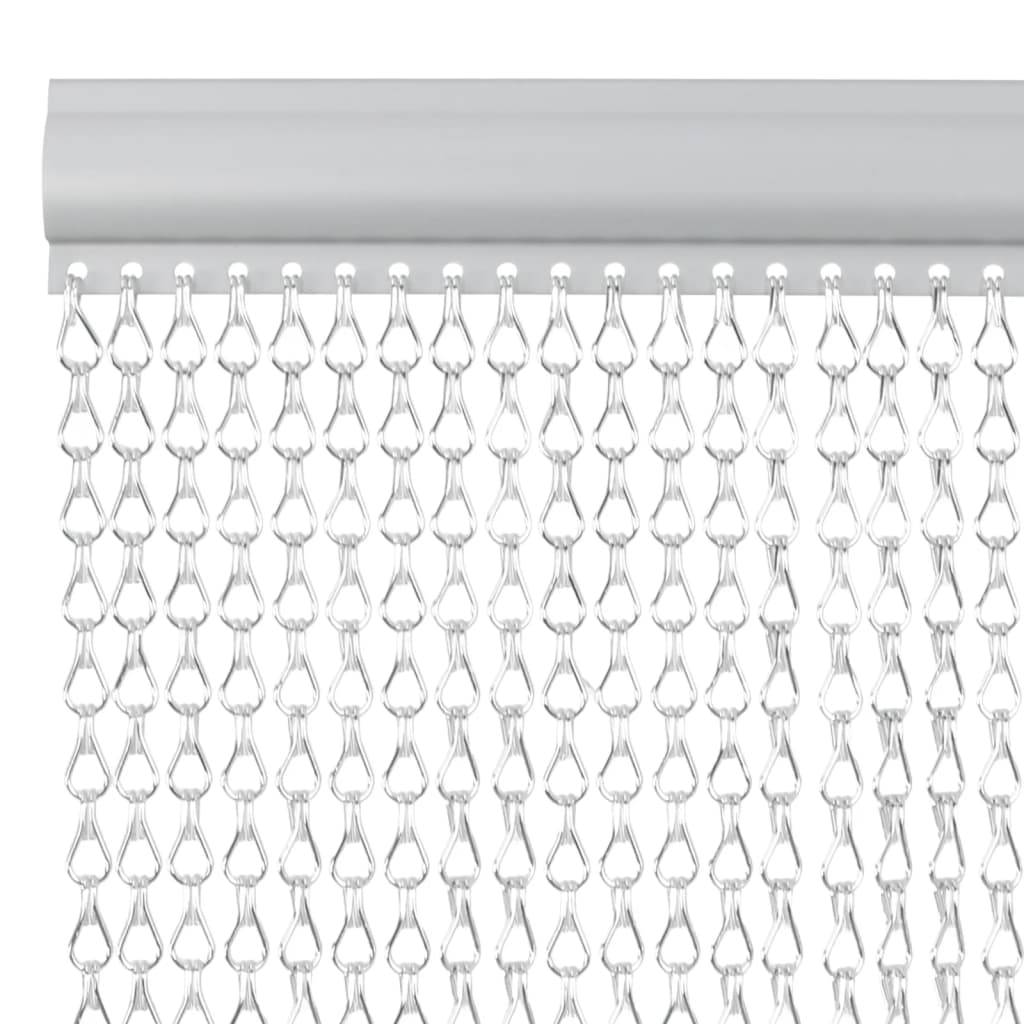 vidaXL Chain Door Fly Screen 90x220 cm Aluminium