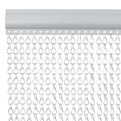 vidaXL Chain Door Fly Screen 90x220 cm Aluminium
