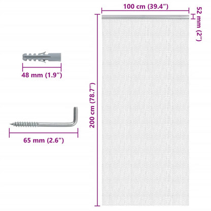 vidaXL Chain Door Fly Screen 100x200 cm Aluminium