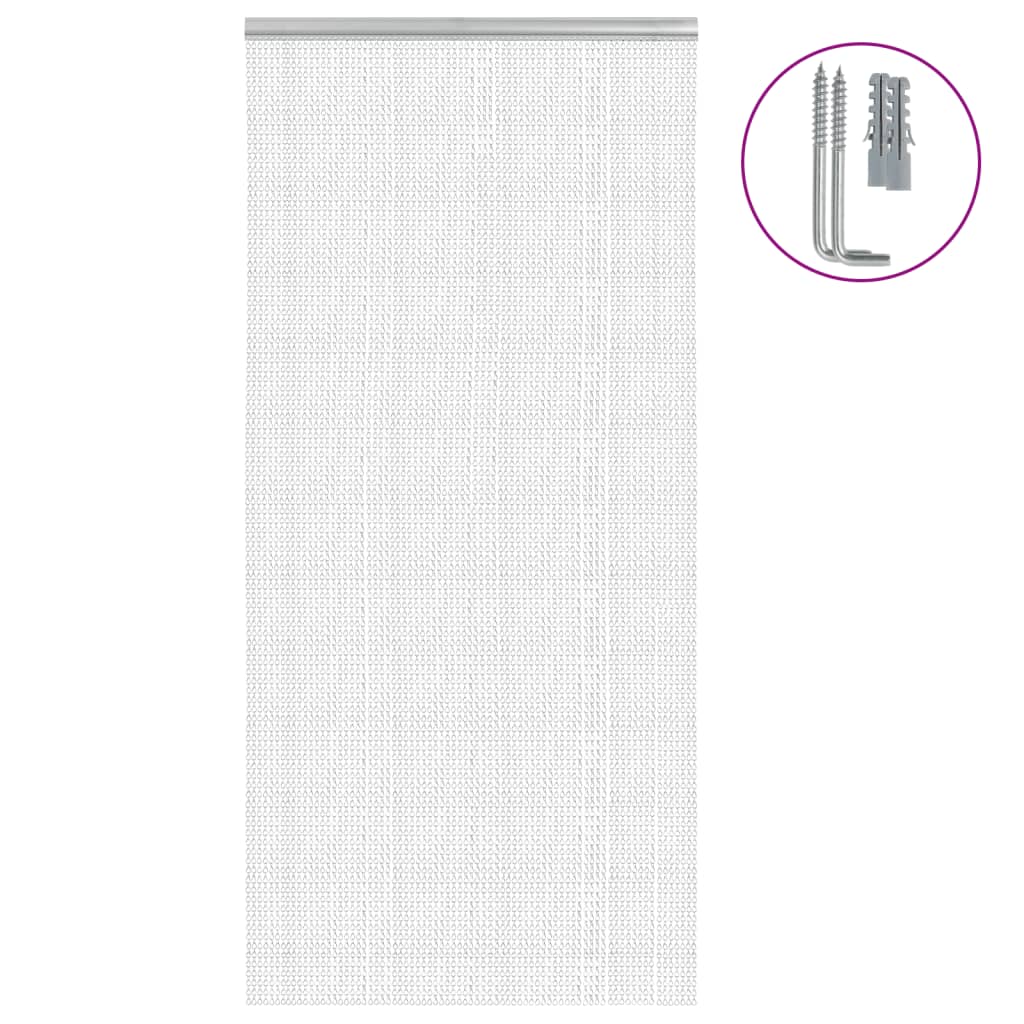 vidaXL Chain Door Fly Screen 100x212 cm Aluminium