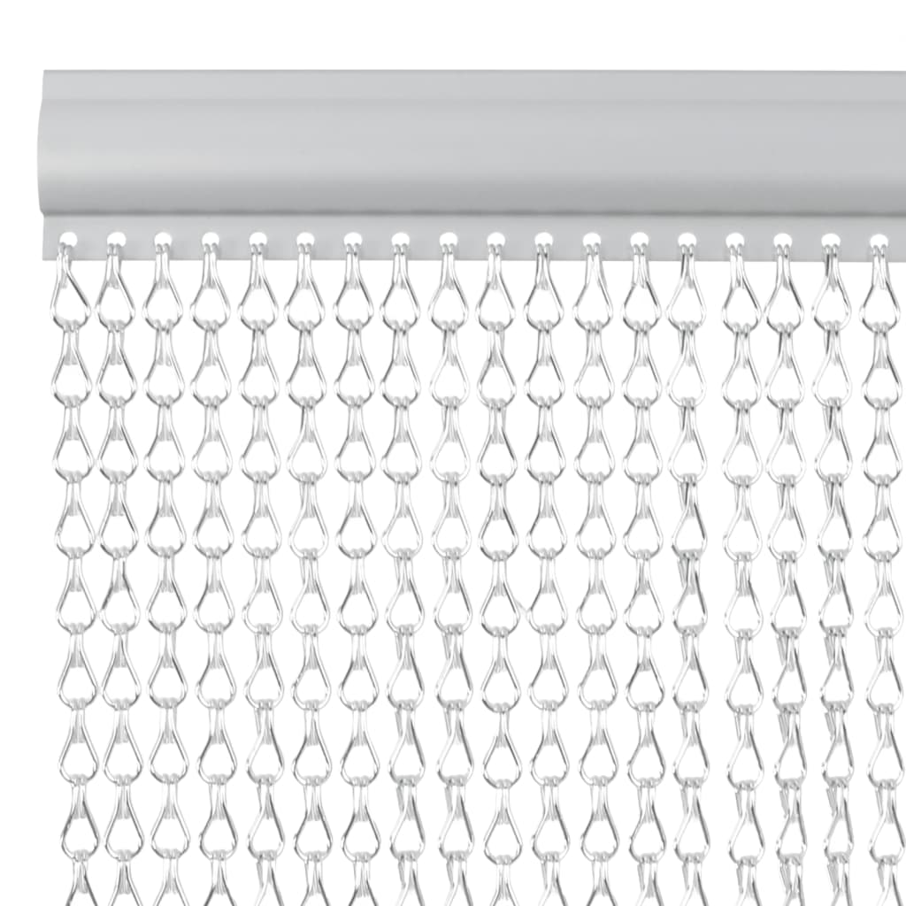 vidaXL Chain Door Fly Screen 100x212 cm Aluminium