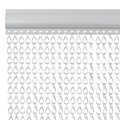 vidaXL Chain Door Fly Screen 100x212 cm Aluminium