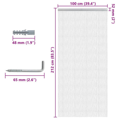 vidaXL Chain Door Fly Screen 100x212 cm Aluminium
