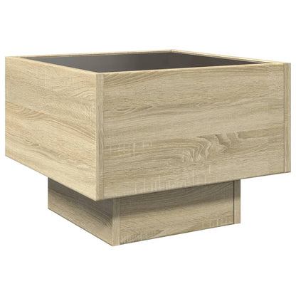 vidaXL Side Table with LED Sonoma Oak 40x40x30 cm Engineered Wood