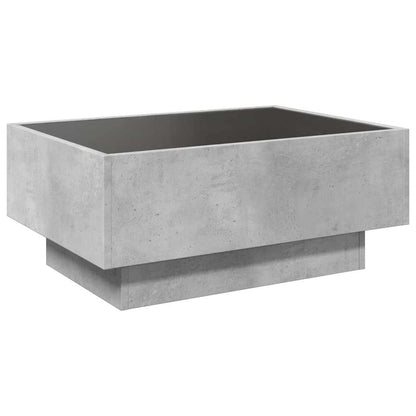 vidaXL Coffee Table with LED Concrete Grey 70x50x30 cm Engineered Wood