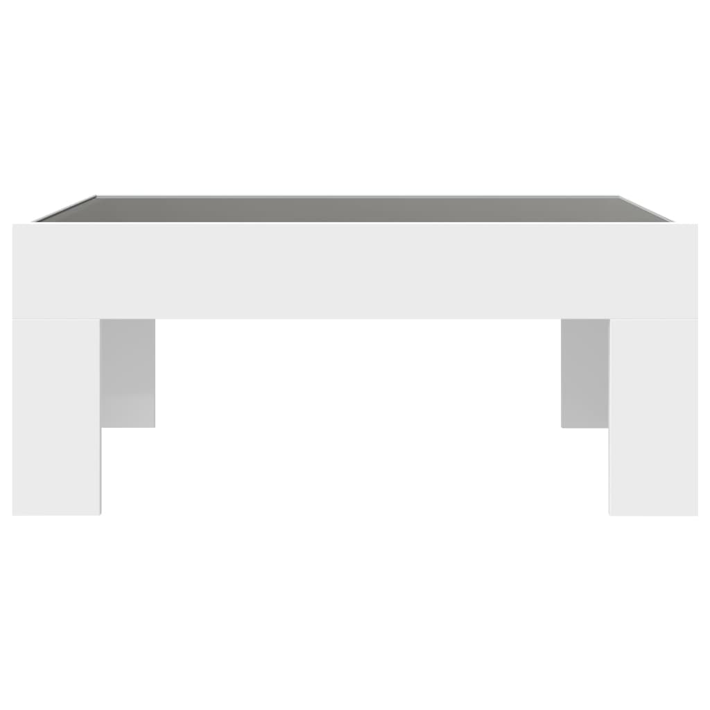 vidaXL Coffee Table with Infinity LED White 70x50x30 cm