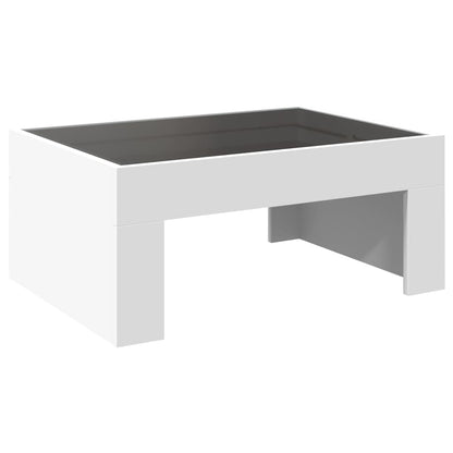 vidaXL Coffee Table with Infinity LED White 70x50x30 cm